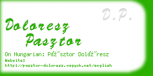doloresz pasztor business card